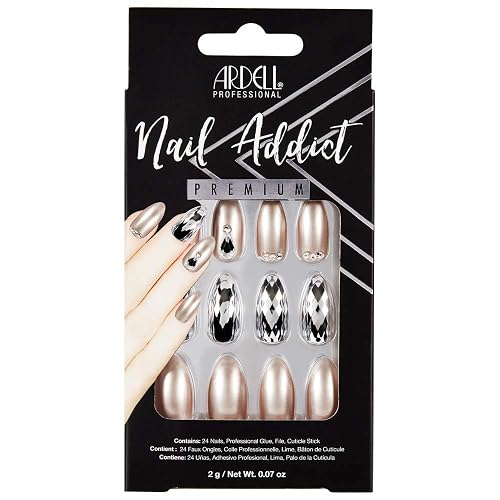 Ardell Nail Addict Premium Artificial Nail Set, Champagne Ice Beauty & Personal Care Ardell