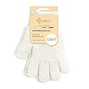 Evridwear Exfoliating Gloves for Shower, 100% Nylon Thick Soft Medium Heavy Bathing Gloves Dead Skin Remover Body Scrubber Smooth Skin with Hang Loop