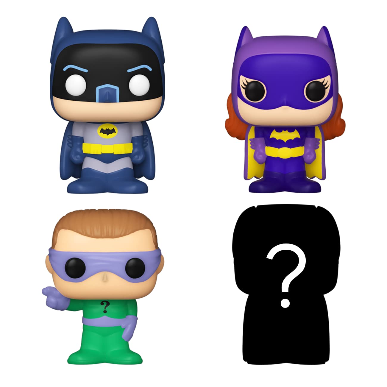 Funko Bitty POP! DC - Batgirl, 4-Pack - Batman, Batgirl, The Riddler and A Surprise Mystery Mini Figure - 0.9 Inch (2.2 Cm) - DC Comics Collectable…