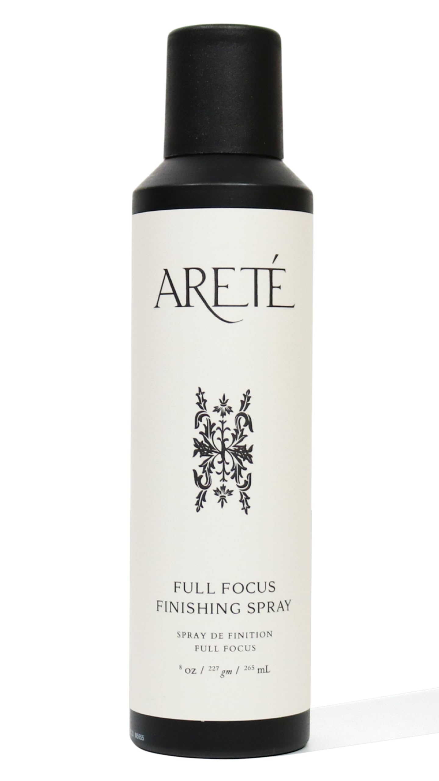 ARETÉ Full Focus Finishing Hair Spray, Strong, Buildable Hold, Shiny Finish, Anti Frizz Hairspray for Women Fine Hair with Edelweiss, Wild Carrot