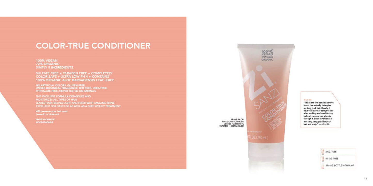 Zi Sanzi Performance Organics Combo: Vegan and Gluten-Free Shampoo and Conditioner Set - 100% Organic Ingredients for Deep Nourishment, Sulfate-Free