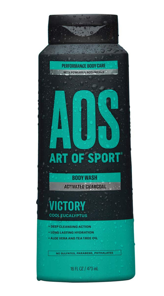 Art of Sport Men’s Body Wash, Charcoal Activated Shower Soap, Eucalyptus Fragrance, Made with Natural Botanicals, Moisturizing Tea Tree Soap, Made
