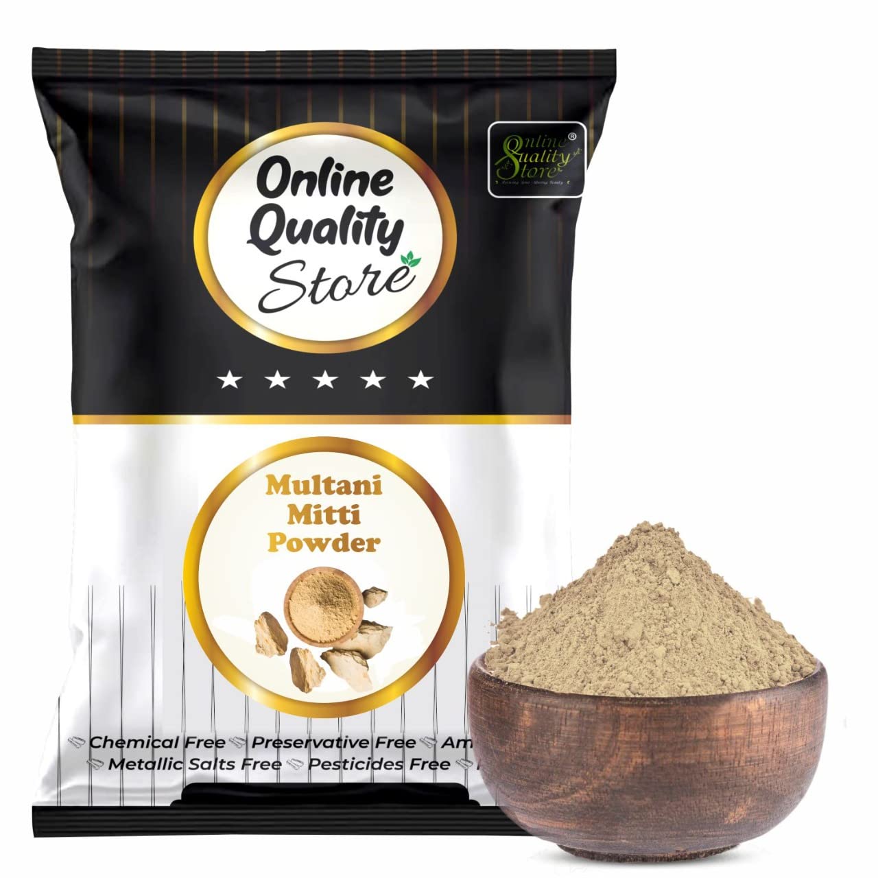 Online Quality Store 100% Herbal Multani Mitti_100g - Multani Mud Mitti | Indian Healing Clay | Bentonite Clay | Face Pack Pure & Natural Powder
