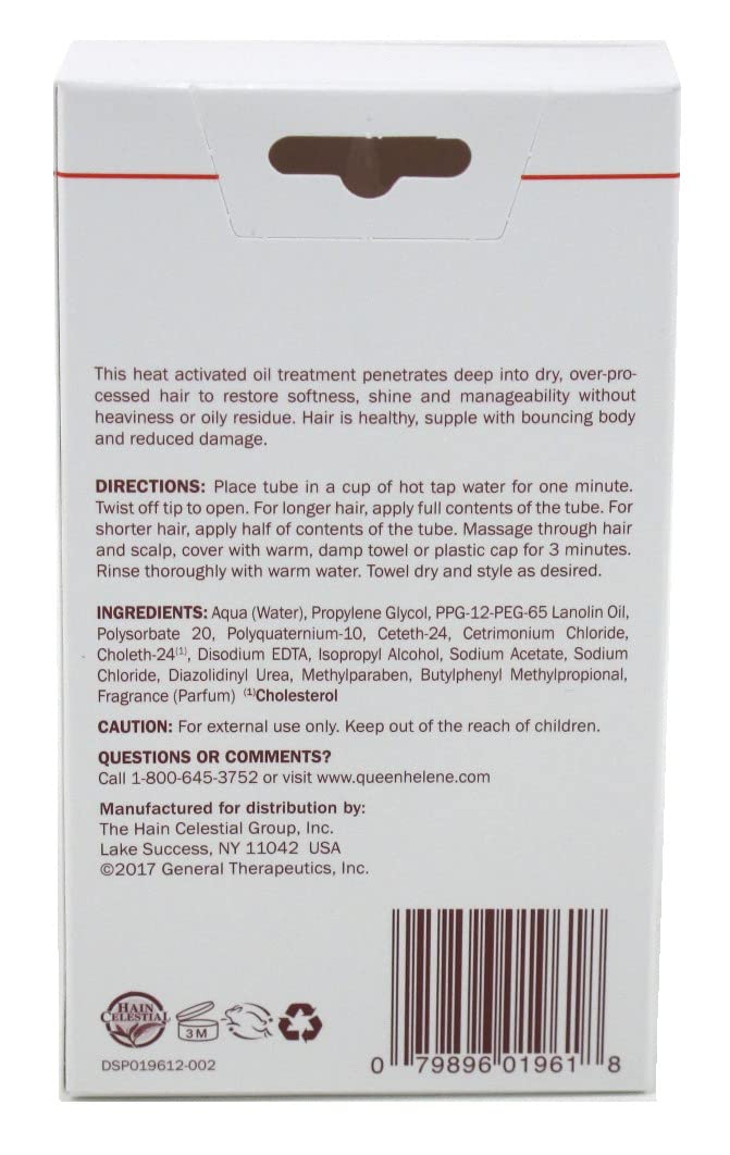Queen Helene Cholesterol Hot Oil Treatment 3 Ct 1 Ounce Tubes (Pack of 2)