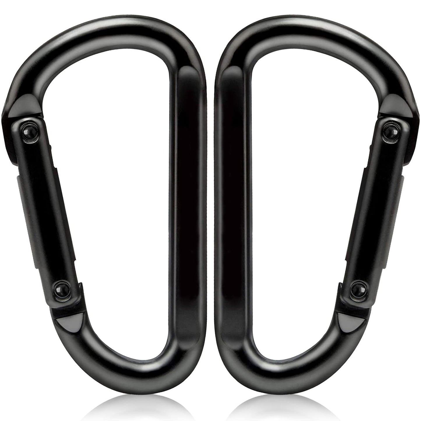 EZYA Heavy Duty Carabiner Clips 860lbs - 3" Iron D-Ring Keychain Hooks for Keys, Gym, Camping, Hiking, Backpacks, Hammocks, Outdoor Gear Accessories
