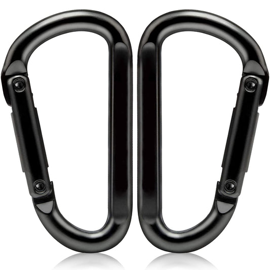 EZYA Heavy Duty Carabiner Clips 860lbs - 3" Iron D-Ring Keychain Hooks for Keys, Gym, Camping, Hiking, Backpacks, Hammocks, Outdoor Gear Accessories