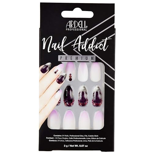 Ardell Nail Addict Premium Artificial Nail Set, Marble Purple Ombré Beauty & Personal Care Ardell