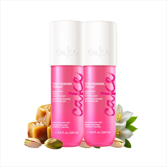 Cake Beauty Hair & Body Mist, The Finishing Touch - Pistachio & Salted Caramel Scent - Infused with Vitamin E & Argan Oil - For All Skin & Hair Types