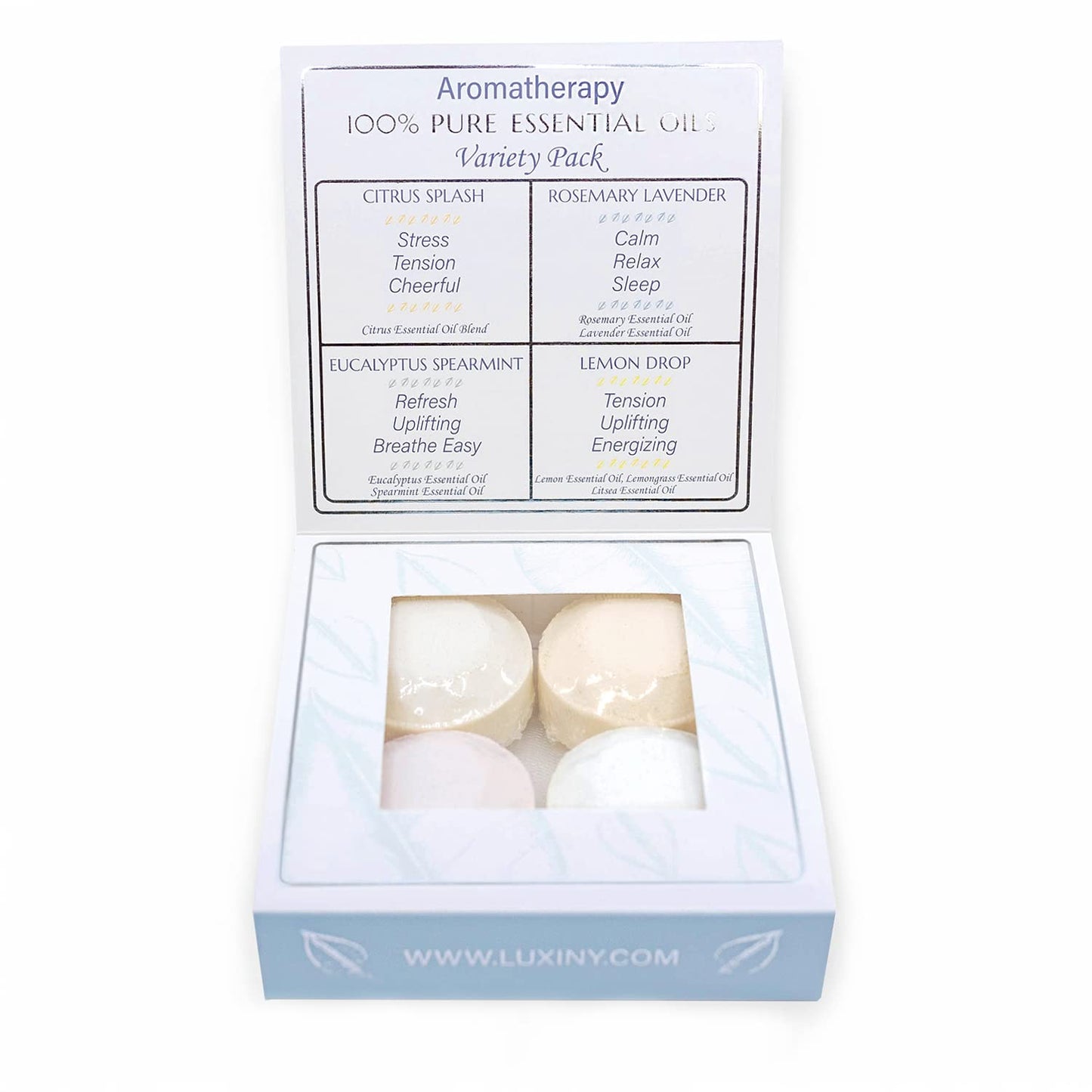 Shower Bombs Aromatherapy in Your Shower, American Made by Luxiny, Shower Steamer Tablets Melt to Release a Fragrant Vapor for Natural Stress Relief…