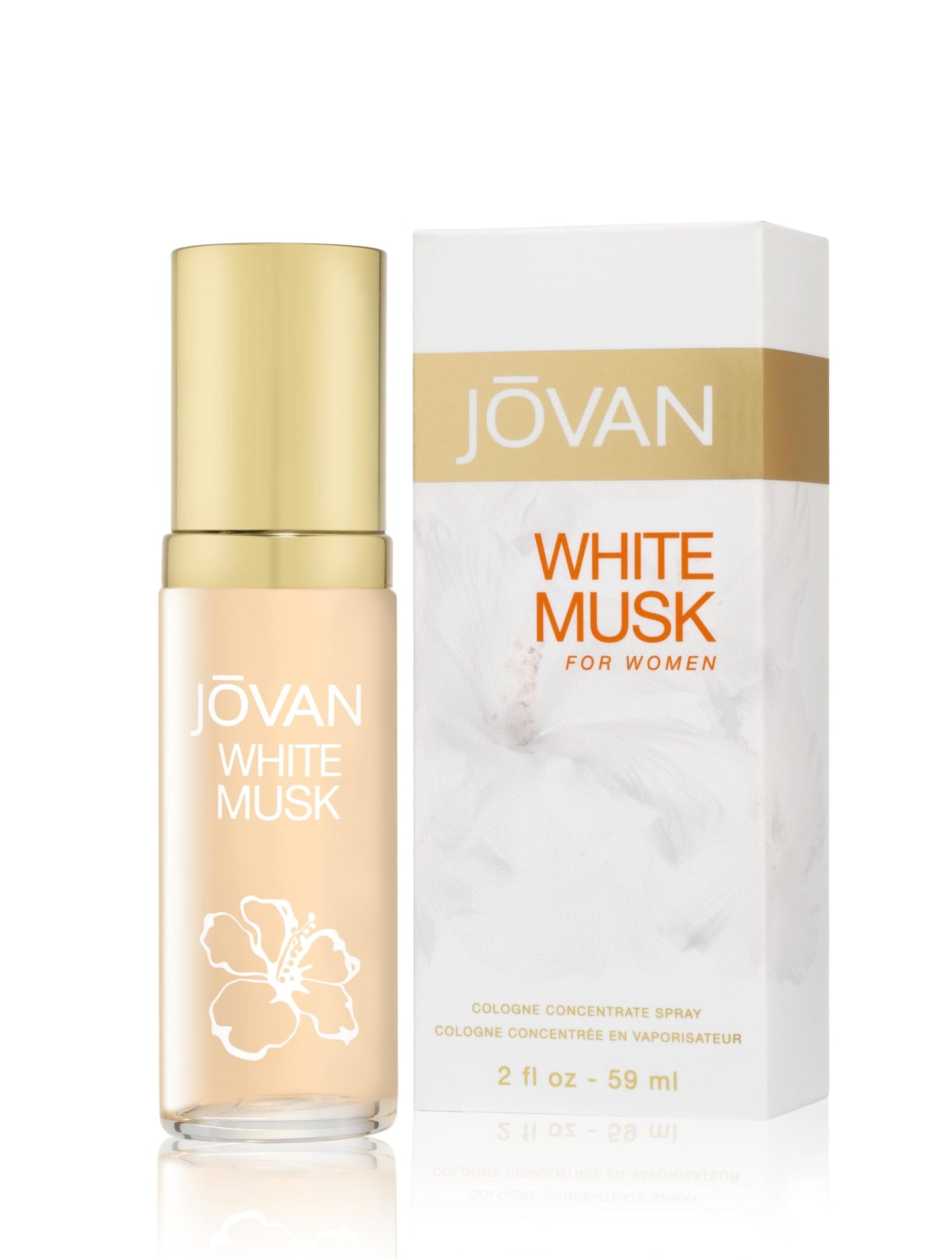 Jovan White Musk for Women Eau de Cologne Spray 2 fl oz (Pack of 1), Notes of Jasmine, Musk, and Amber, Women's Fragrance, Long Lasting, Everyday