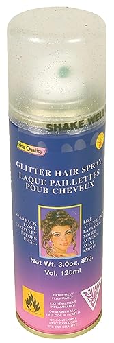 Rubies Silver Glitter Haircolor Costume Hairspray for Adults, Unisex 3 Ounce