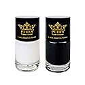 PUEEN MUST HAVE Stamping Polish Collection Set Big 5-FREE Formula Nail Color Lacquer (805 - Black Jack + 806 - Pure White) - BH000872