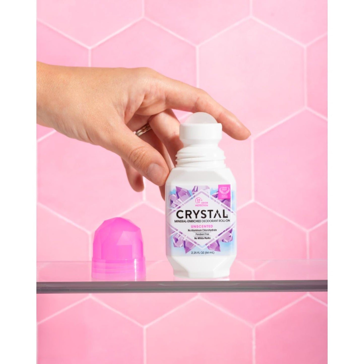 CRYSTAL Mineral Deodorant Roll-On Unscented Body Deodorant With 24-Hour Odor Protection, Aluminum Chloride & Paraben Free, 2.25 FL OZ (Packaging May Beauty and Personal Care Crystal Essence