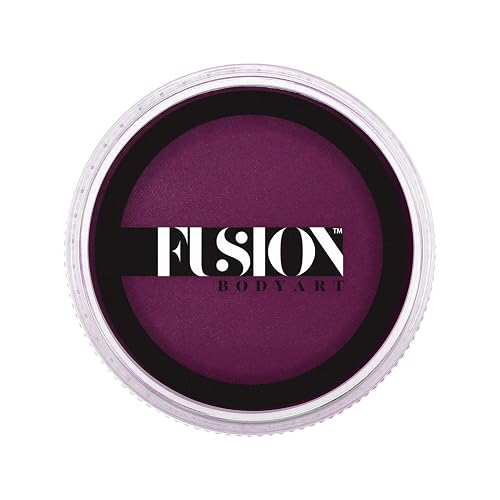 Fusion Body Art Pro Face Paint | Prime Deep Magenta (32gm), Professional Quality Water Activated Face and Body Paint Supplies Single Makeup Cake