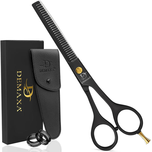 Thinning Shears for Hair Cutting - DEMAXA Hair Thinning Scissors Professional Barber’s Texturizing Shears for Salon & Home Use - 6.5-inch Black High Beauty and Personal Care DEMAXA Default Title