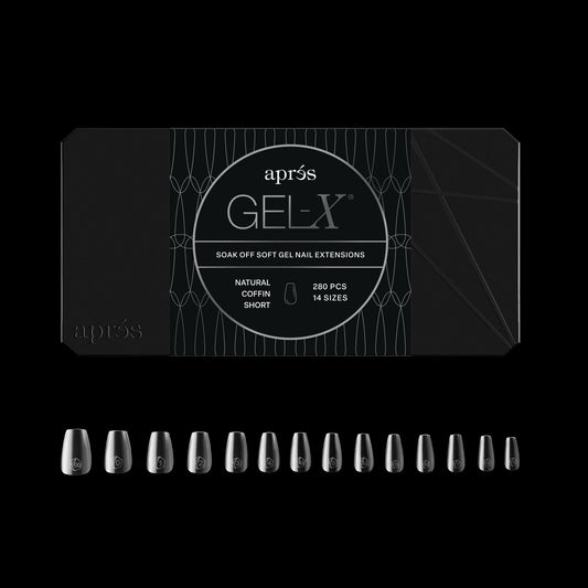 Apres Gel-X® Coffin Box of Nail Tips | 280 Gel-X Tips, Soft Tips, 14 Sizes 00-9 | Half-sizes Included (Natural Coffin Short, 280 Count) Beauty & Personal Care APRÉS