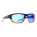 Calcutta Sancho Polarized Sunglasses Wood Grain Fade Frame/Blue Mirror Lens