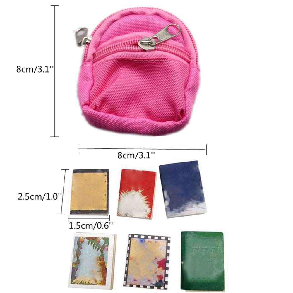 Lizard Backpack for Bearded Dragons School Bag & Books Set Reptile Apparel Accessories Handmade Photo Party Back to School Supplies for Lizard Bearded Dragon Crested Gecko Chameleon (Pink)
