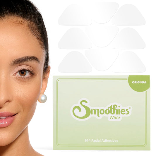 Smoothies Wide Wrinkle Patches for Face Overnight - Facial Patches for Elevens, Crows Feet and more, 144 Facial Adhesives per Box - Face Tape, Made in Beauty and Personal Care Smoothies Default Title