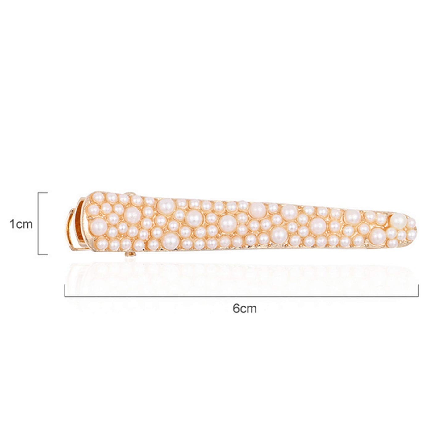 MIAO JIN 12 Pcs Rhinestone Pearls Alligator Hair Clips Duckbill Hairpins for Women's and Girls Hair Accessories