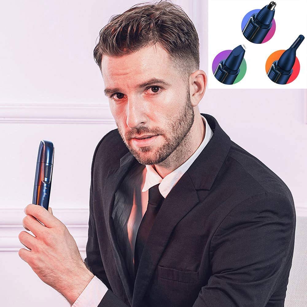 LEONYS Nose and Ear Hair Trimmer, Professional Painless USB Rechargeable Nose Hair Trimmer for Men and Women, Waterproof for Easy Cleansing Dual Edge Beauty and Personal Care LEONYS
