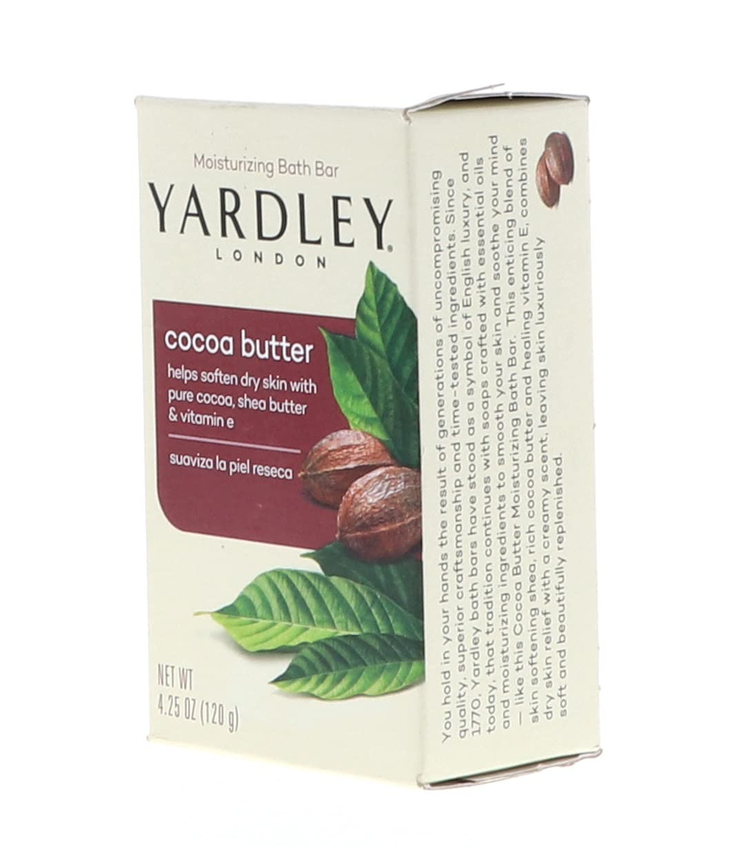 Yardley Bath Bar Cocoa Butter 4 oz (Pack of 2)