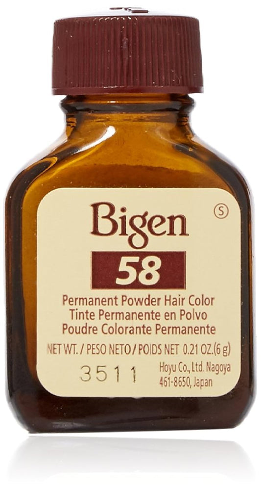 Bigen Hair Coor 58- Black Brown Noir Naturel, 0.21 oz