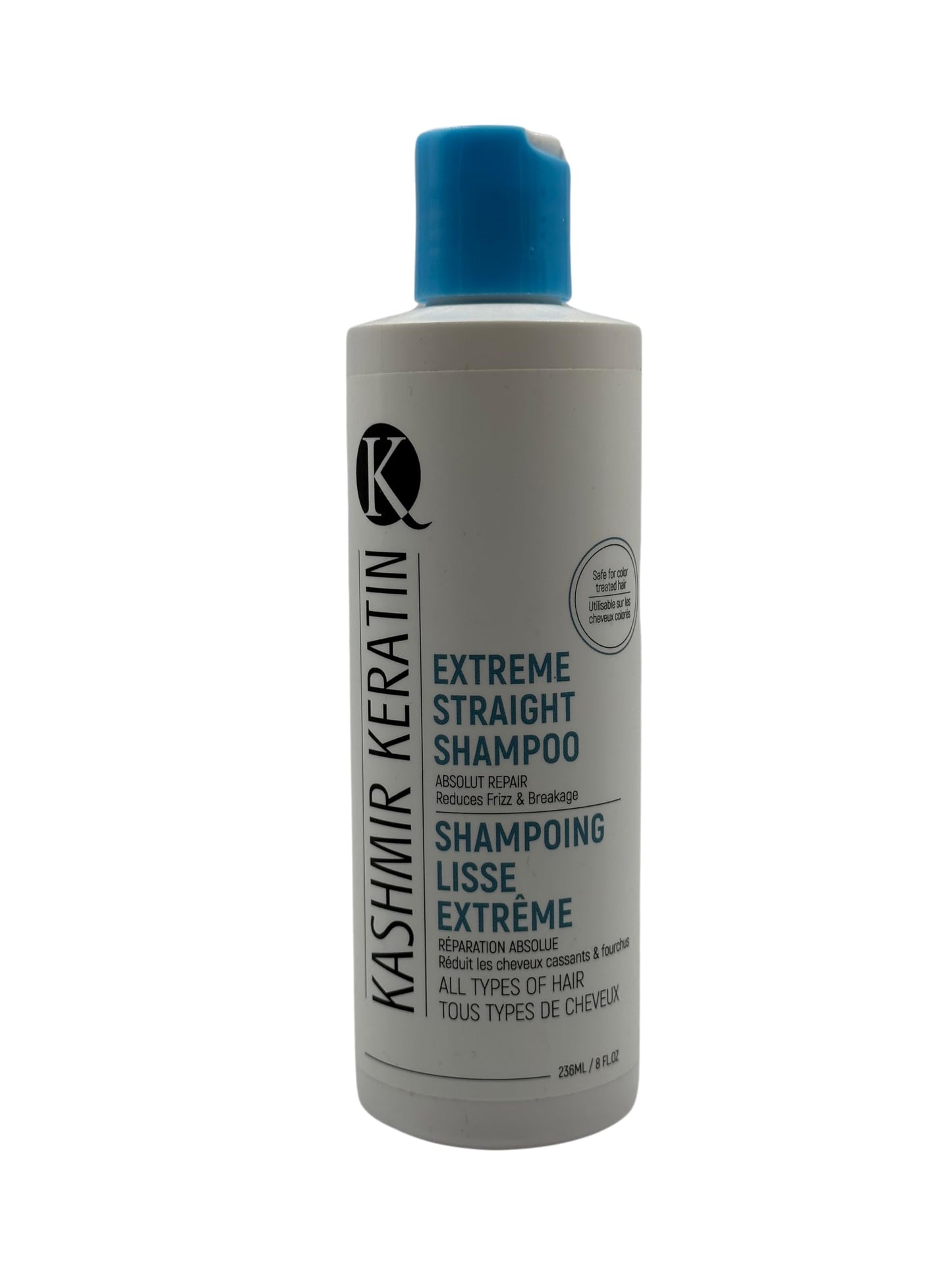 Bundle 3 Items: Extreme Straight Keratin Shampoo 8 oz, Extreme Straight Keratin Conditioner 8oz and Paddle Brush, Frizz Free & Control, Sulfate Free