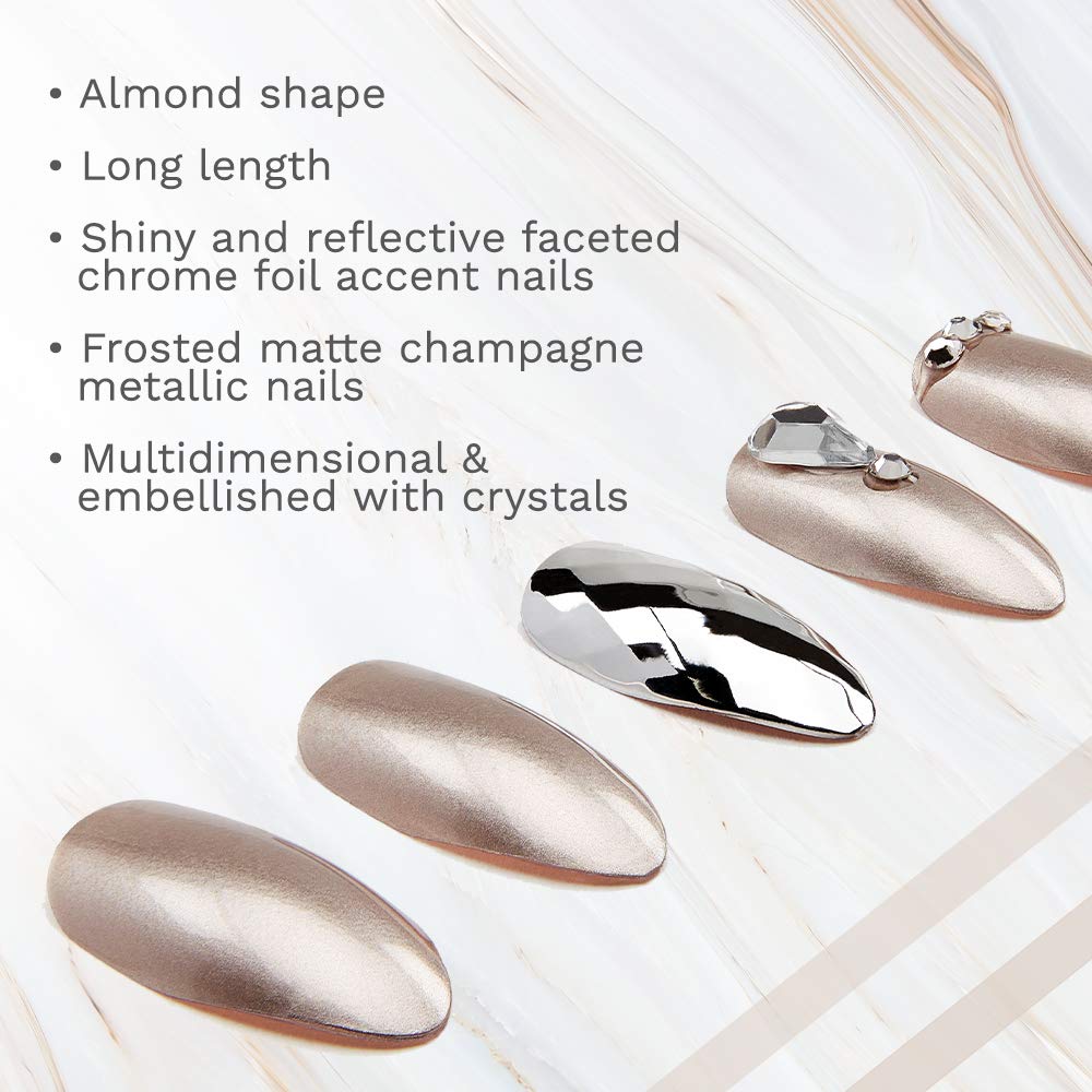 Ardell Nail Addict Premium Artificial Nail Set, Champagne Ice Beauty & Personal Care Ardell
