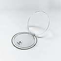 Rucci 3-in-1 Magnifying Compact Mirror, Clear Acrylic, 4 Inch Diameter