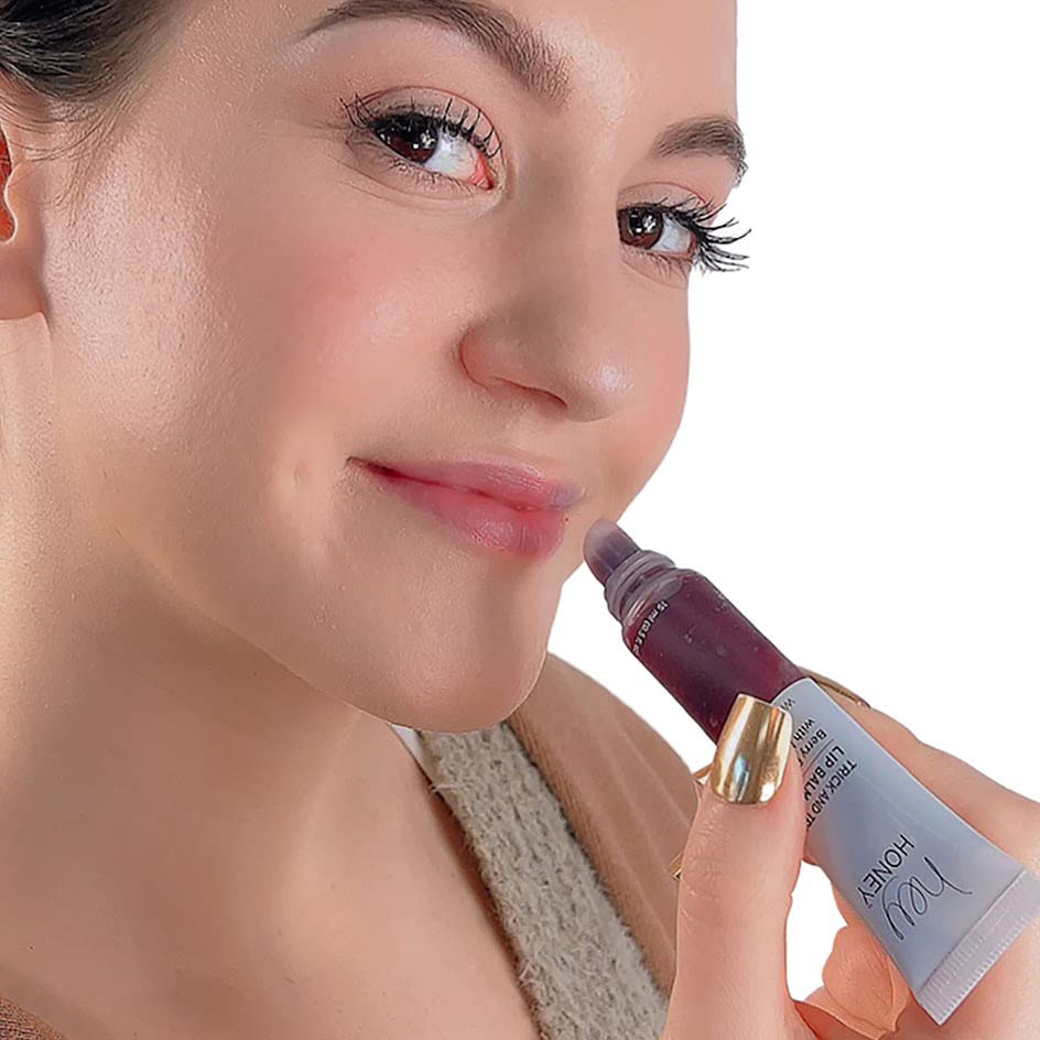 Hey Honey Skincare Trick and Treat Honey Berry Plumping Lip Balm | 2 In 1 Natural Tint with Hydrating & Moisturizing Properties | Targeting Your Lips