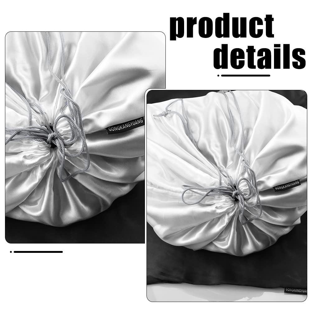 10-Pack Silk Dust Bags for Purses & Handbags – Drawstring Storage Covers for Shoes, Boots & Travel, 23.6 × 19.6 in, White