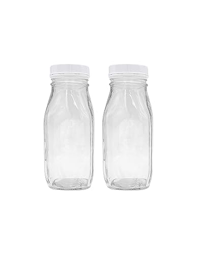 12 oz. Glass Bottle with Screw On Cap (2 pack)
