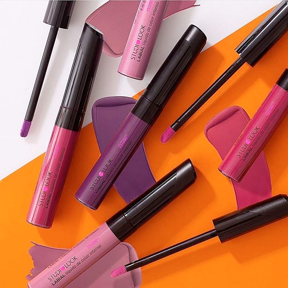 Cyzone Studio Look Intense Color Liquid Lipstick, Long-lasting, High Fixing, Color: Mauve .20 oz (6ml)