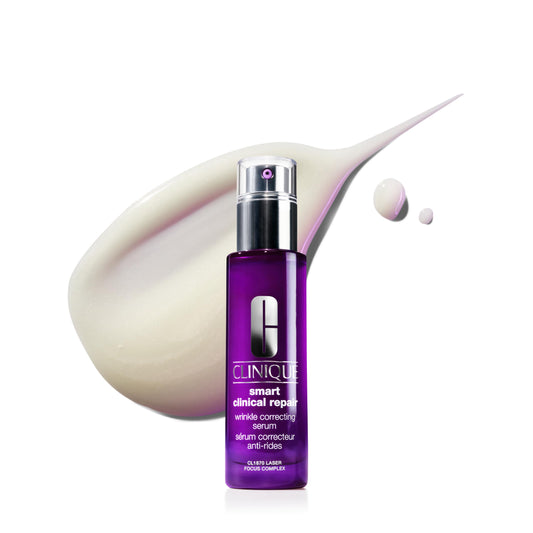 Clinique Smart Clinical Repair Wrinkle Correcting Anti Aging Face Serum With Hyaluronic Acid, Peptides + Advanced Retinoid Serum For All Skin Types |