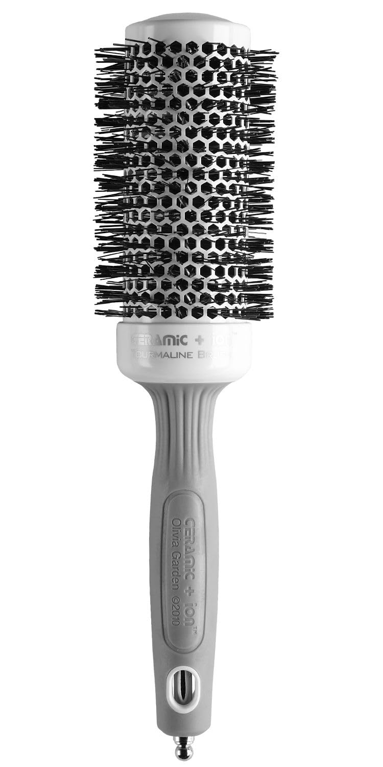 Olivia Garden Ceramic + Ion Round Thermal Hair Brush - Not Electrical - Professional Blowout Brush for Normal to Thick Hair - 1.75"-Diameter Barrel