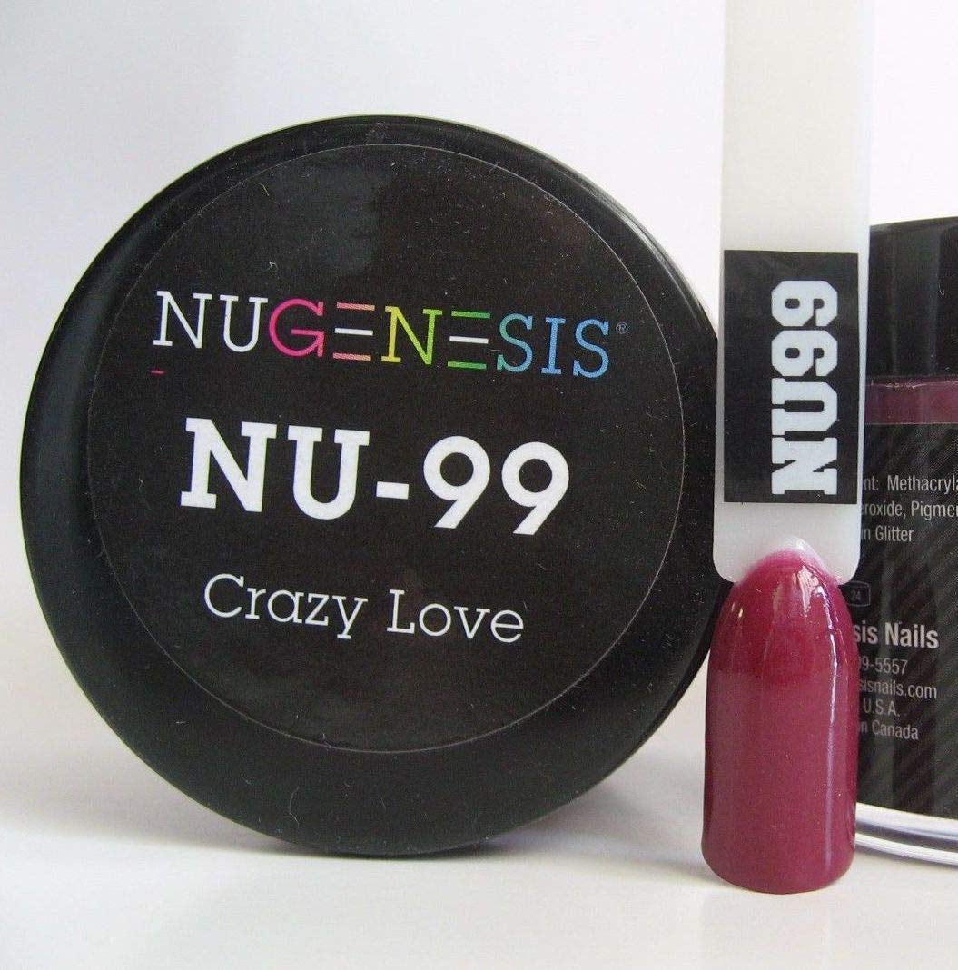 NuGenesis Nail Dipping Powder Color 1.5oz/43g jar - (NU99 CRAZY LOVE) Beauty & Personal Care Nugenesis