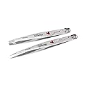 Tweezerman Disney's Mickey Mouse & Minnie Mouse Forever in Love Petite Point and Slant Set - Eyebrow for Women and Men Set