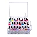 Makartt Nail Polish Organizer: Clear Universal Nail Polish Holder for 48 Bottles, Portable Sturdy Gel Nail Polish Organizer Case with 8 Adjustable