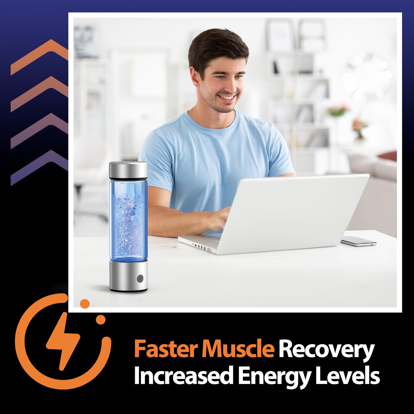 Fakllod Hydrogen Water Bottle Generator, Portable Rechargeable aquahealth Hydrogen Water, Hydrogen Water Ionizer Machine, with SPE/PEM Technology…