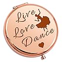 Dance Lover Gift Dance Teacher Gifts Compact Makeup Mirror Dance Gift for Ballet Girl Ballerina Dancer Daughter Graduation Birthday Gift Compact
