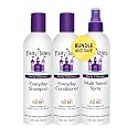 Fairy Tales Daily Cleanse Everyday Kids Shampoo, Conditioner, and Spray set - Gentle Natural Defining, Tangle Free, Moisturizing + Hydrating, Clean +