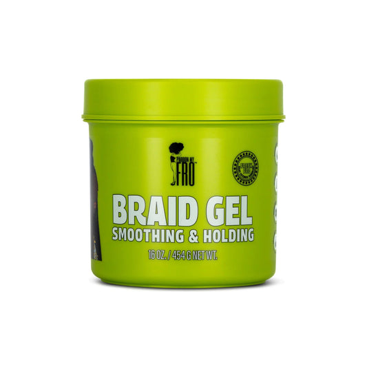 Pardon My Fro Braiding Gel - Strong Hold, Shine & Edge Control for Braids, Twists, Curls, and Dreads - Defines, Moisturizes, Adds Grip, and Provides