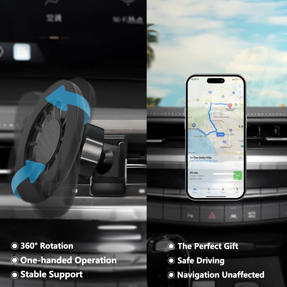 Zchan Car Phone Holder Mount for Cadillac XT4 2024-2025 Car Accessories Car Mount 360°Rotation for Car Phone Holder Magnetic Hands Free Compatible…