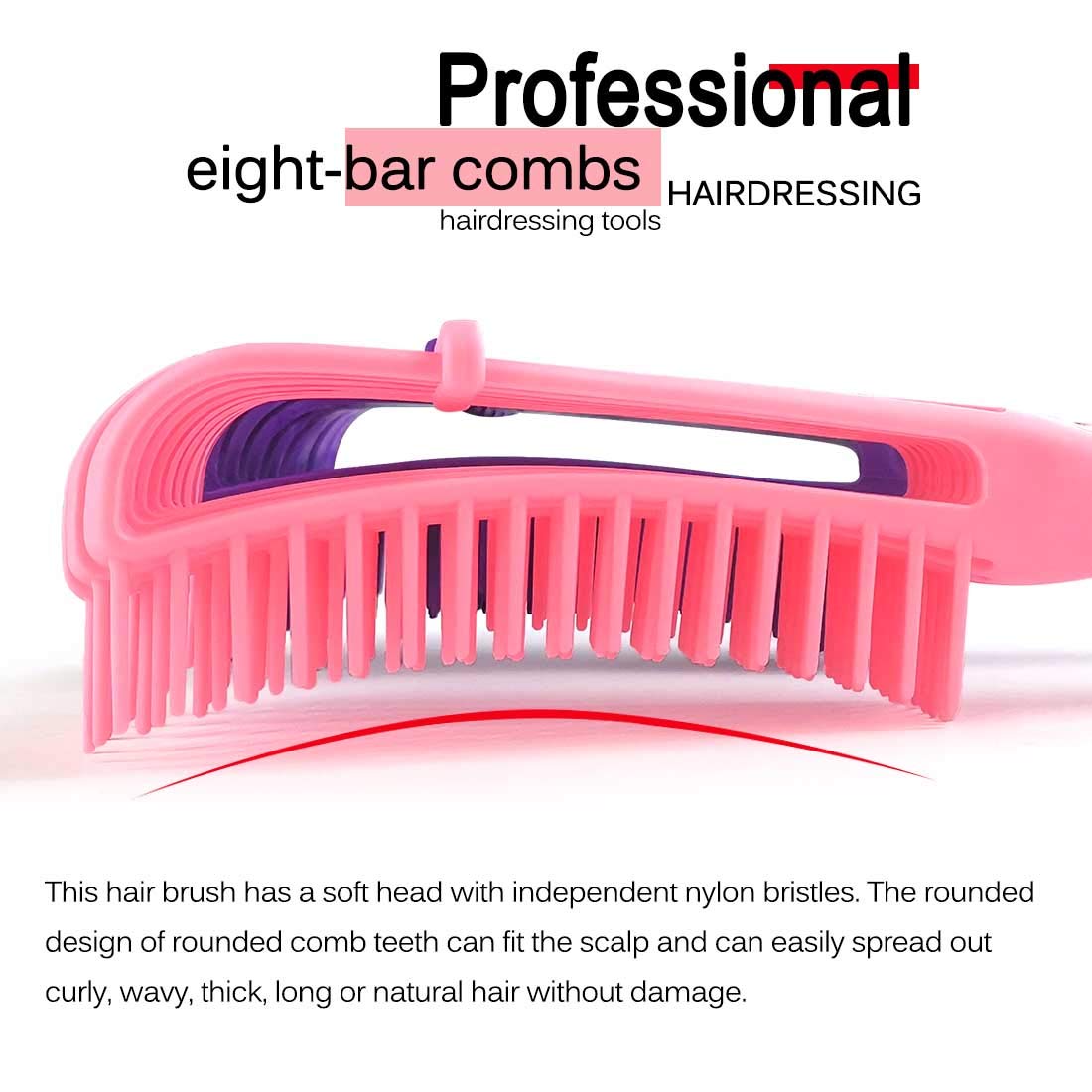 Detangling Brush for Afro American/African 3a to 4c Kinky, Wavy/Curly/Coily Hair - Women's Scalp Massaging Comb for Wet/Dry/Oily/Thick/Long Textured
