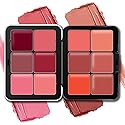 HOSAILY 12 Colors Cream Blush Palette Matte Blush Contour and Highlight Blush Palette Waterproof and Long Lasting Blush Cream Makeup Palette