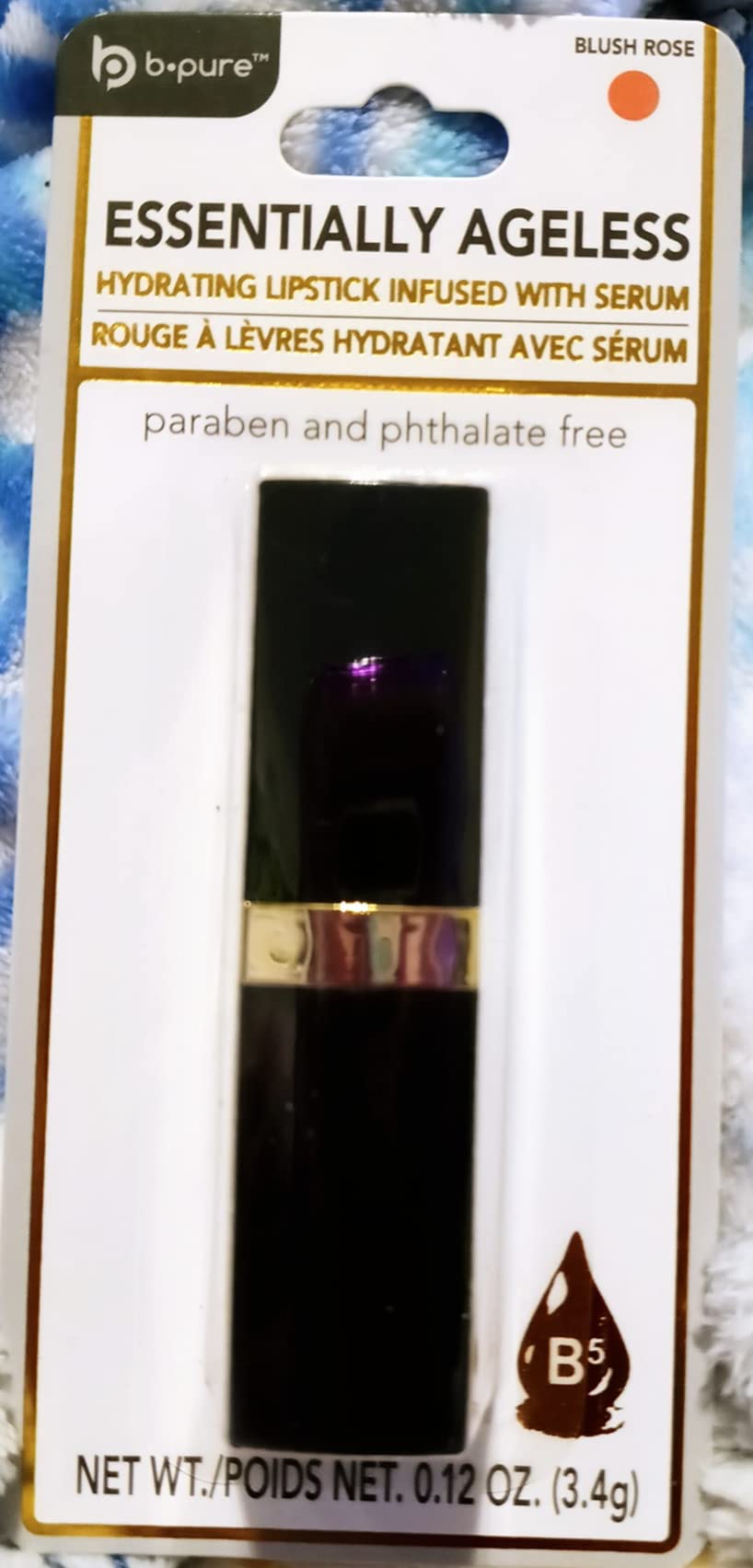 b pure Essentially Ageless Hydrating Lipstick Infused with Serum (Blush Rose)