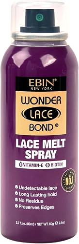 EBIN NEW YORK Wonder Lace Melt Aerosol Spray | Preserves Edges & Undetectable Lace | Long lasting hold | No Residue | Vitamin E + Biotin Infused