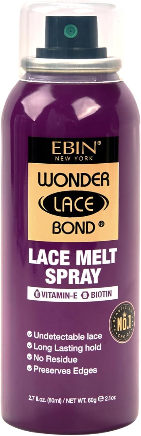 EBIN NEW YORK Wonder Lace Melt Aerosol Spray | Preserves Edges & Undetectable Lace | Long lasting hold | No Residue | Vitamin E + Biotin Infused