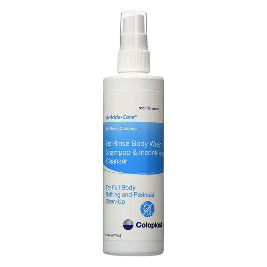 Bedside-Care Rinse-Free Shampoo and Body Wash, 8.1 oz. Pump Bottle Unscented, Coloplast, 61761 - Case of 12
